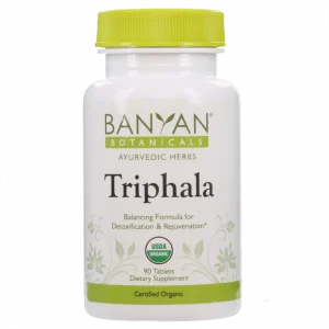 Triphala tablets, certified organic by Banyan