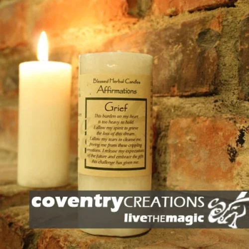 Grief - Blessed Herbal Affirmation Candle Grief - Affirmation Candle