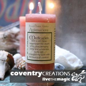 Meditation - Blessed Herbal Affirmation Candle
